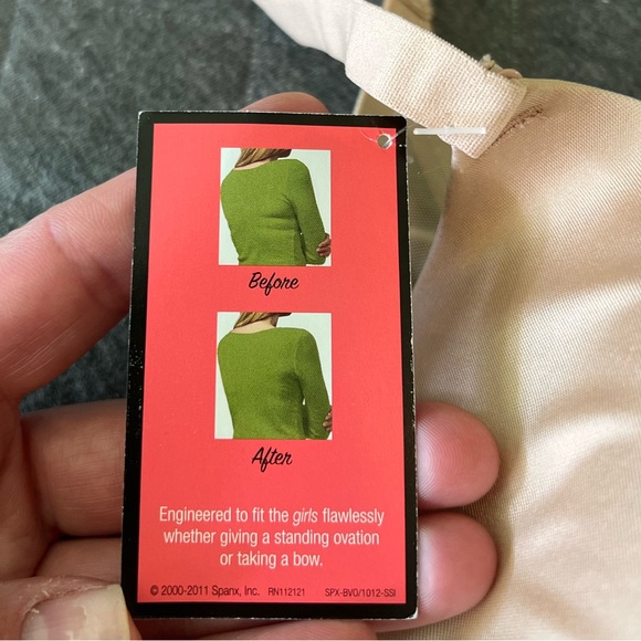 NWT SPANX 34D Natural Style 1489 Back Smoothing Power Mesh Bra Orig $72 - Picture 6 of 8